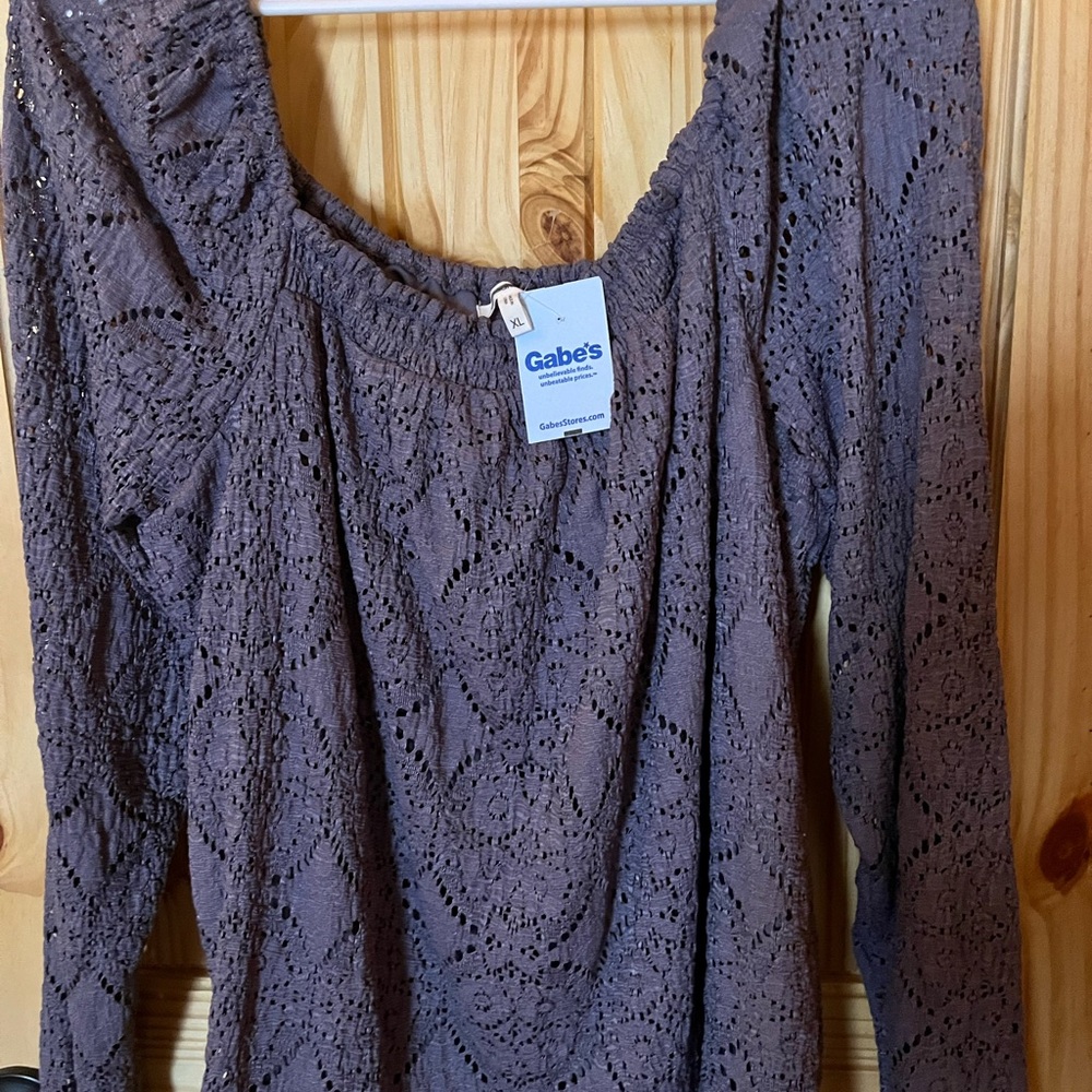Maurices Purple Lace Blouse